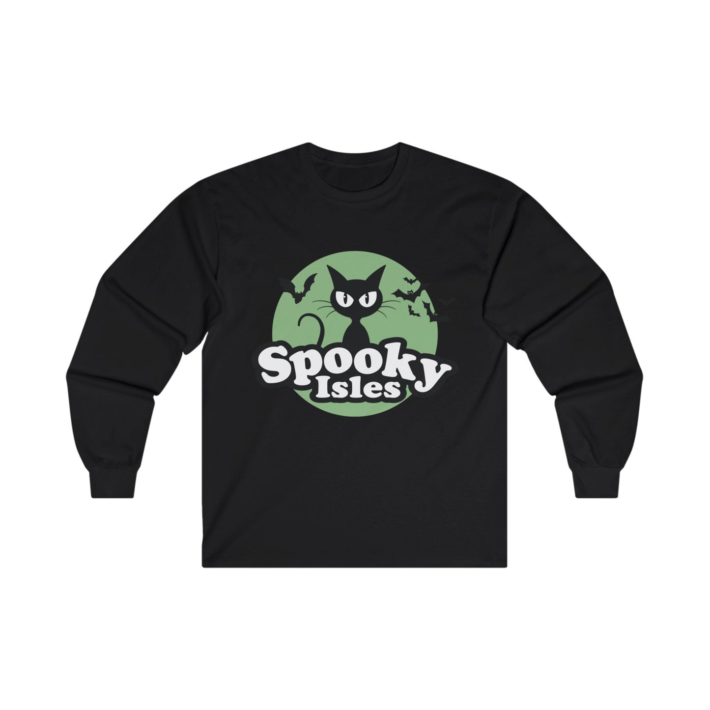 Spooky Cat Unisex Cotton Long Sleeve Tee