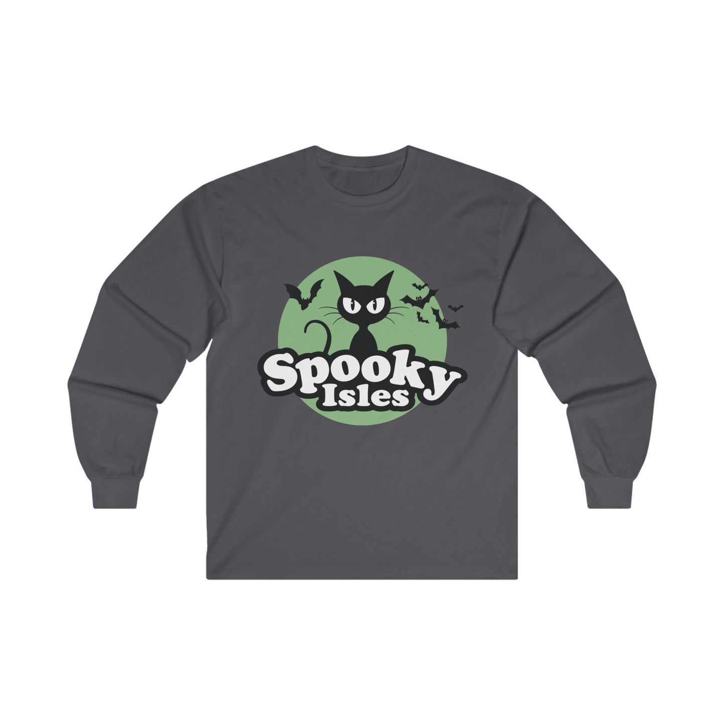 Spooky Cat Unisex Cotton Long Sleeve Tee