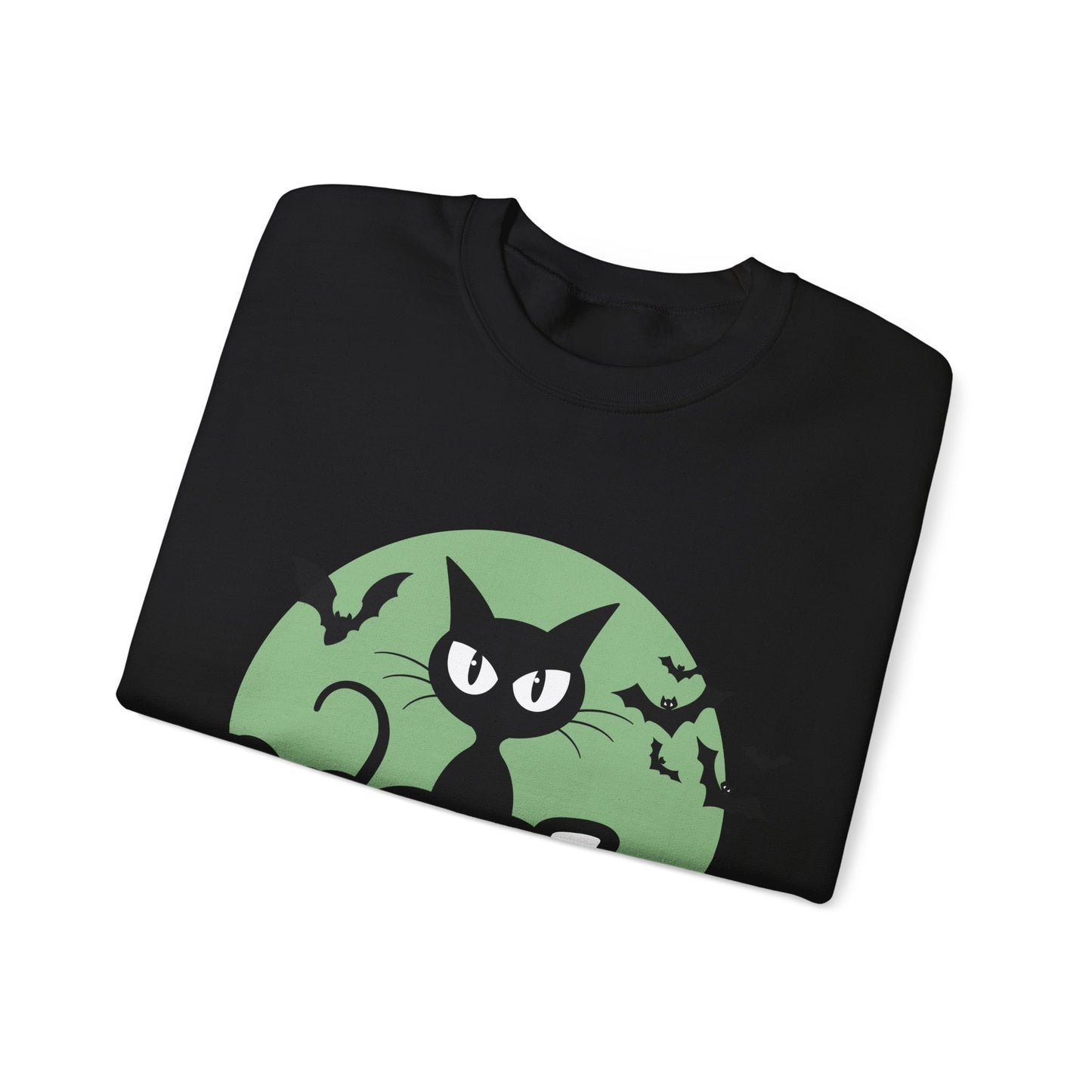 Spooky Cat Unisex Crewneck Sweatshirt