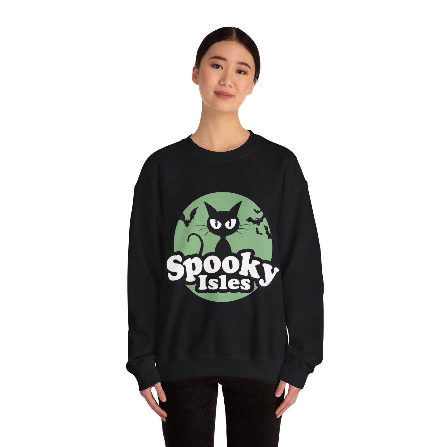 Spooky Cat Unisex Crewneck Sweatshirt